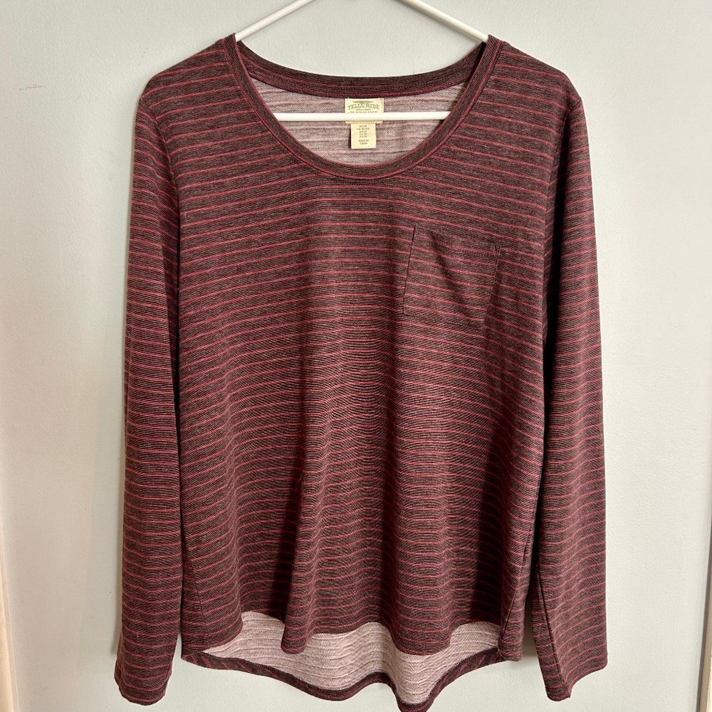 Telluride Clothing Co. Striped Long-Sleeve Women's Jersey Shirt, Size XL